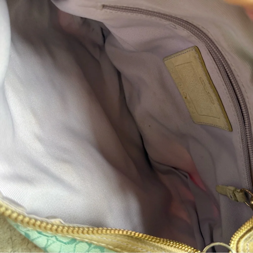 COACH Pastel Patchwork Hobo Purse Y2K - Picture 9 of 10